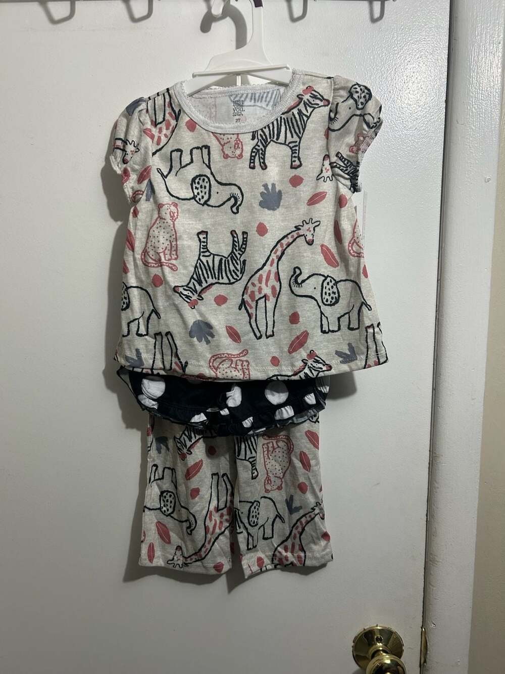 Just One You Made by Carter's Toddler Girls 3-Piece Animal Print Pajama Set